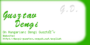 gusztav dengi business card